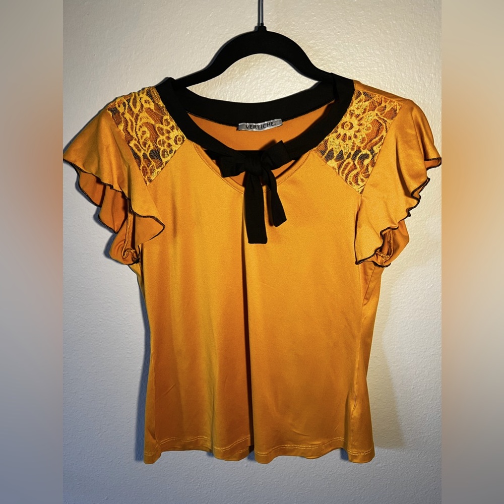 VERTICHE YELLOW WOMENS BLOUSE